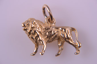 Gold Lion Charm