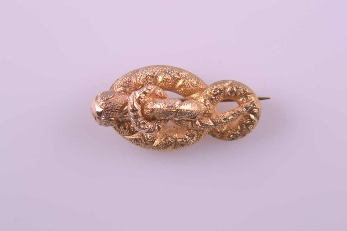 Yellow Gold Victorian Snake Brooch