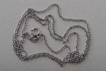 9ct White Gold Modern Chain