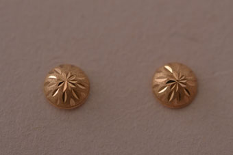 9ct Yellow Gold Modern Stud Earrings