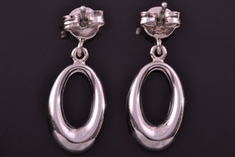 9ct White Gold Earrings