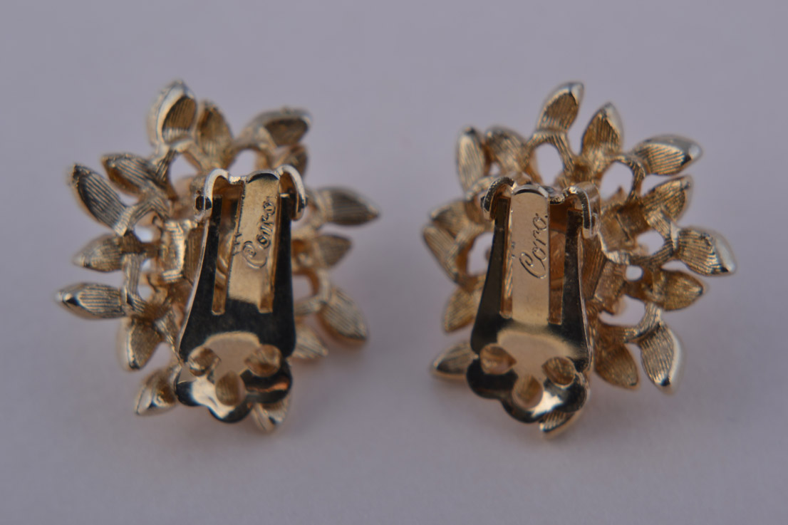 1960's Coro Clip On Earrings With Faux Pearls j398 | Amanda Appleby