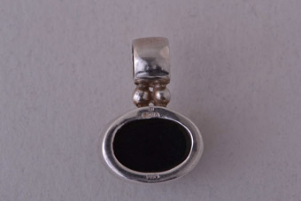 Silver Pendant With Onyx