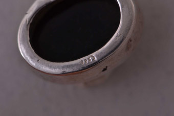 Silver Pendant With Onyx