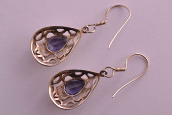 Silver Drop Hook Earrings