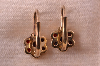 Silver Gilt Hook Earrings