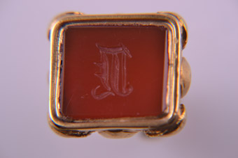 Gold Cased Carnelian Fob