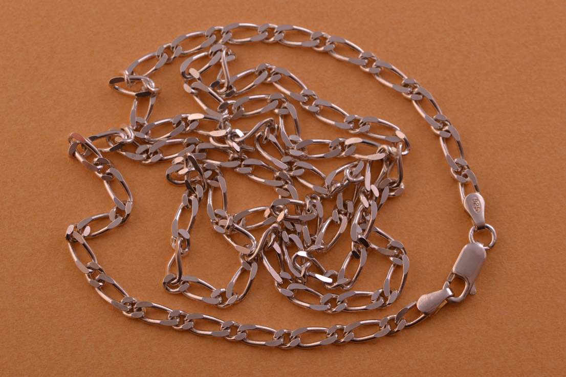 Silver Modern Fancy-Link Chain