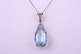 Silver Art Deco Pendant