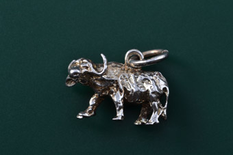 Silver Buffalo Charm