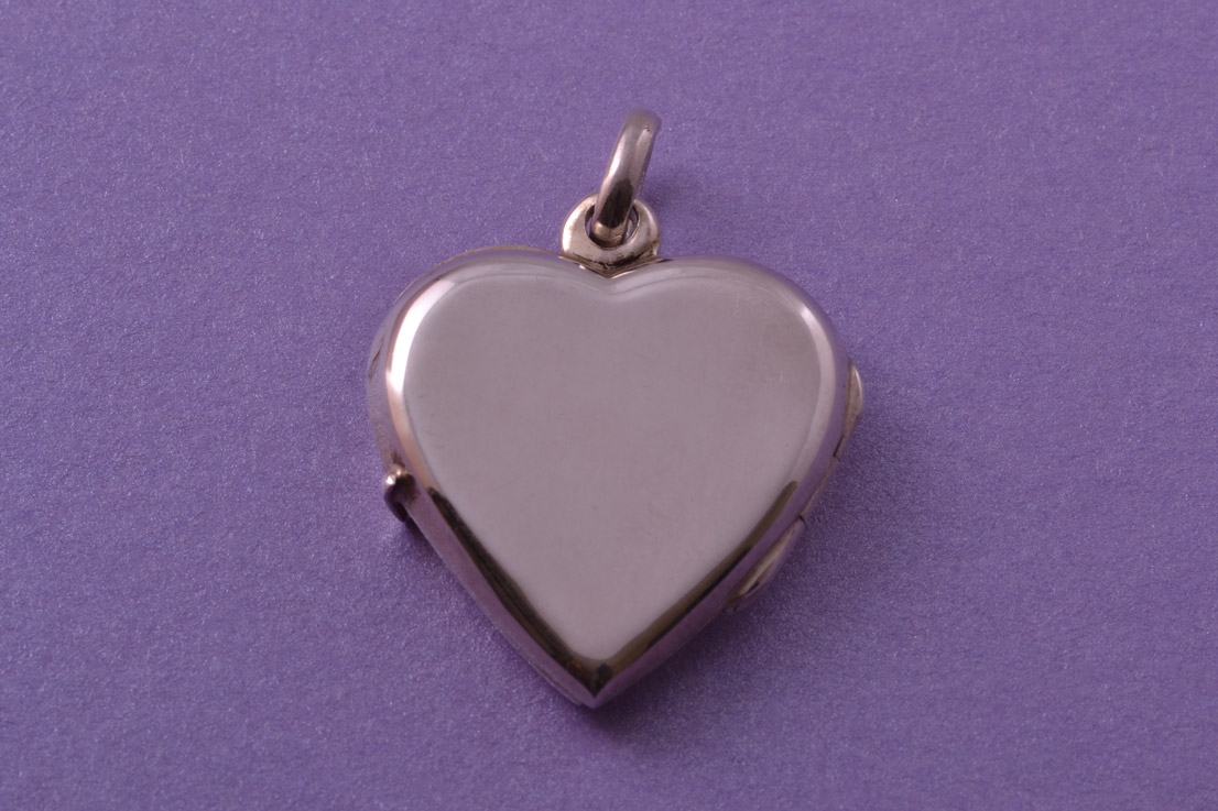 Modern Silver Heart Locket