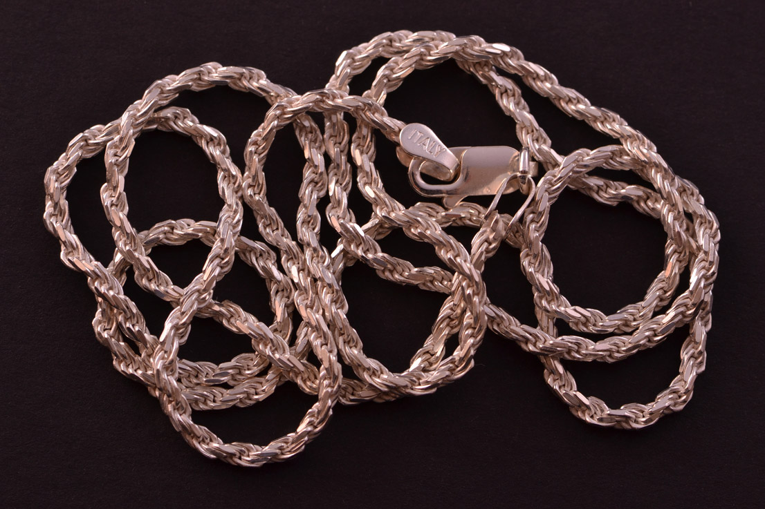 Sterling Modern Rope Chain