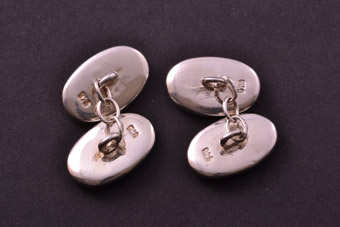 Silver Blue Cufflinks
